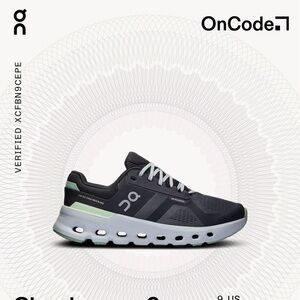 On Running Athletic Shoes in Black and Gray